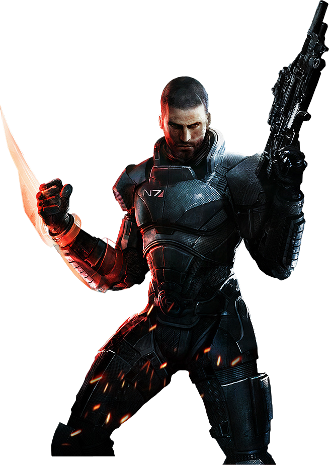 Mass Effect 3 Png Picture Black And White Library - Mass Effect 1 Png (654x924), Png Download