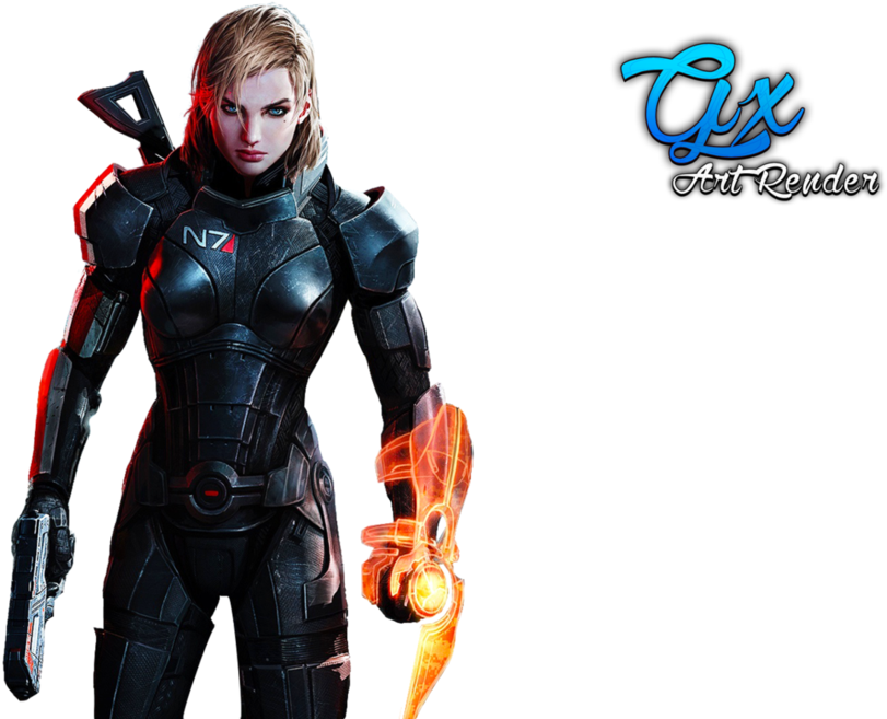 Mass Effect 3 Shepard Png - Mass Effect Female Shepard Armor (1191x670), Png Download