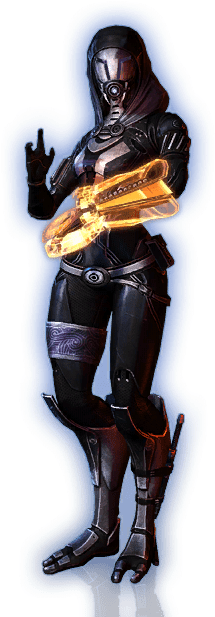 It Takes A Whole Turn Of Effort To Prepare A Tech Attack - Tali Mass Effect 3 Outfit 3 (259x623), Png Download