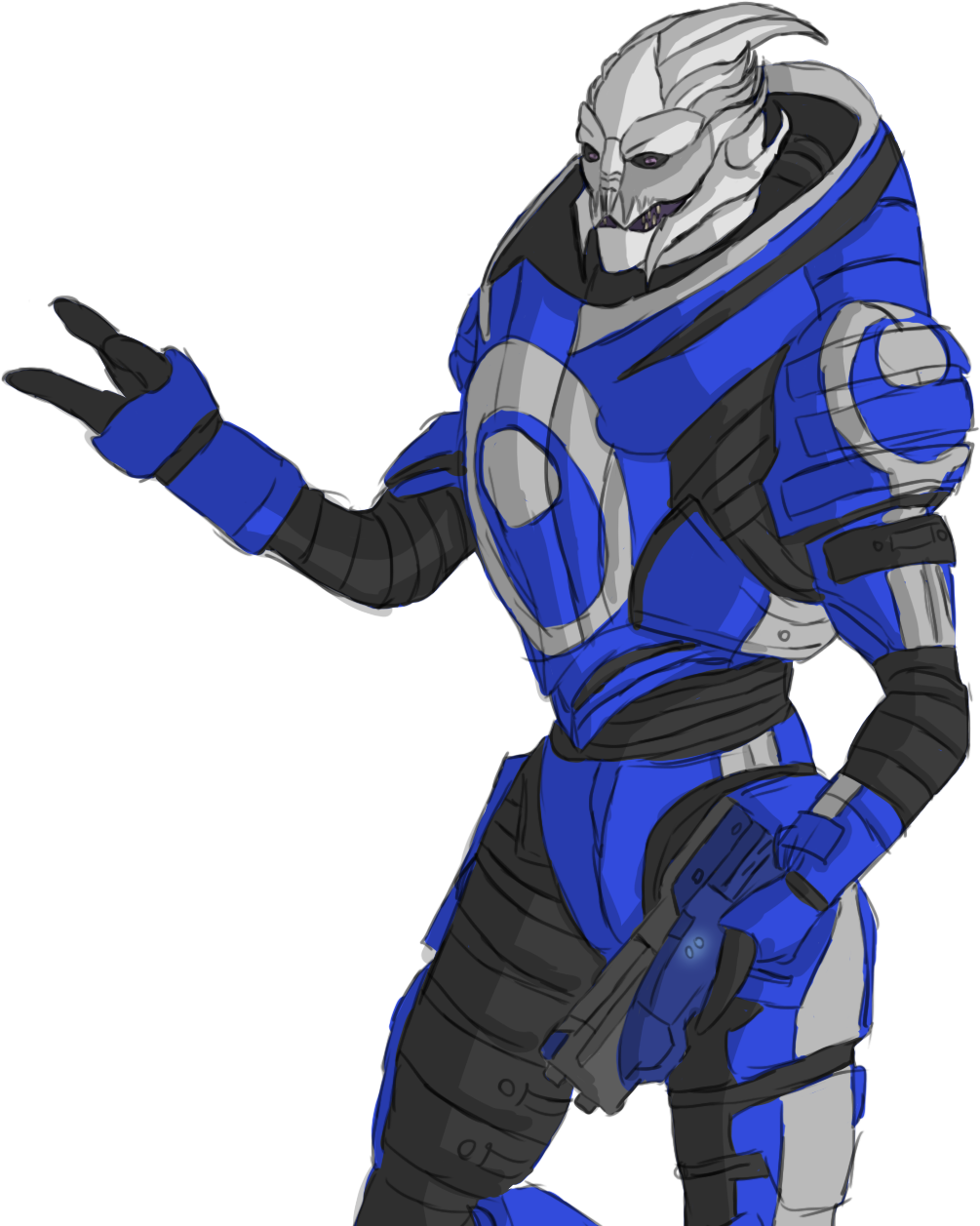 Pale Turian - Mass Effect (1005x1257), Png Download