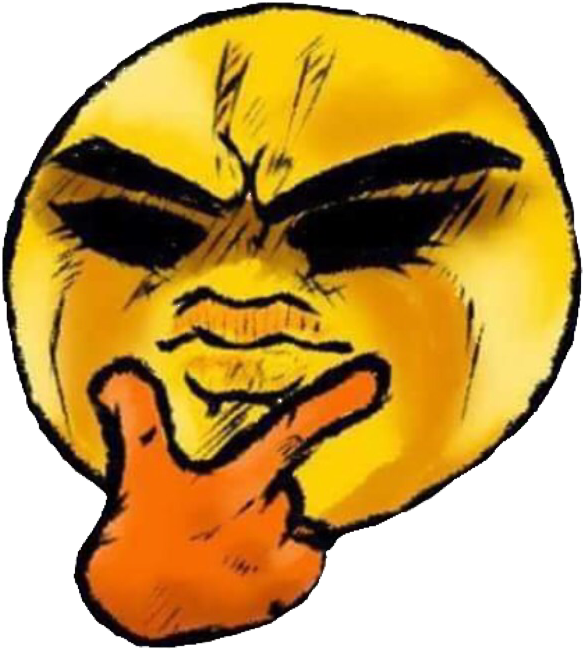 25 Sep - Jojo Thinking Emoji (605x670), Png Download