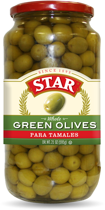 Classic Olives - Star Hot Pepper Stuffed Green Olives 7 Oz. Bottle (488x900), Png Download