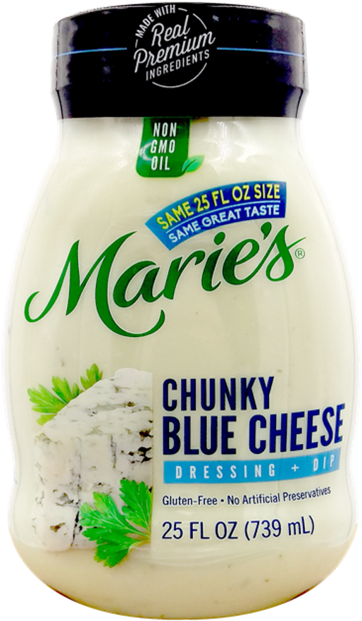 Marie's Product Packaging Is 100% Recyclable And Bpa-free - Maries Dressing + Dip, Creamy Italian Garlic - 12 Fl (900x900), Png Download