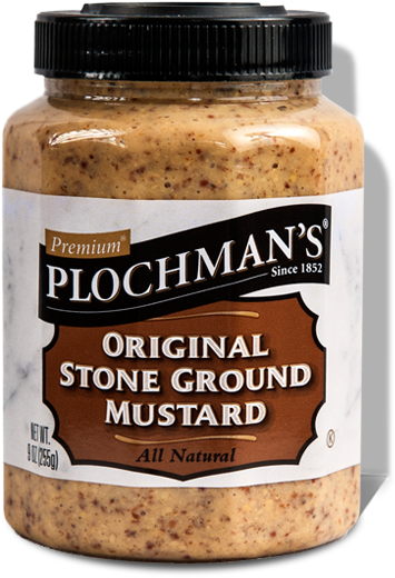 A Bottle Of Plochman's Premium Original Stone Ground - Plochman's Premium Mustard, Natural Stone Ground - (360x674), Png Download