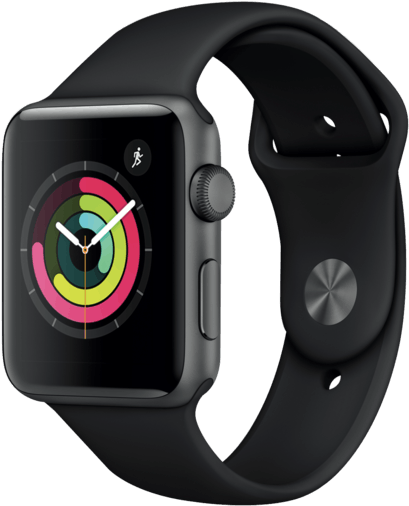 Apple Watch Series 3 Png - Apple Watch Series 3 Gps 42mm Space Gray Aluminum Case (773x505), Png Download