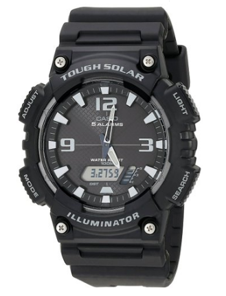Casio Men's Aq S810w 1av Solar Sport Combination Watch - Solar Powered Watch (640x430), Png Download