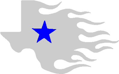 Silver/white Texas Star Flame 4 X 2 1/2" Reflective - Texas Star (600x600), Png Download