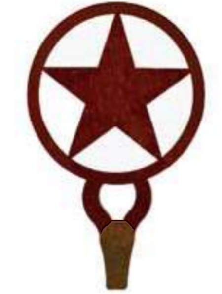 Large Single Texas Star Hook - Texas Star Large Single Metal Wall Hook (660x660), Png Download