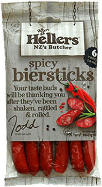 Hellers Spicy Biersticks - Heller's Biersticks (375x400), Png Download
