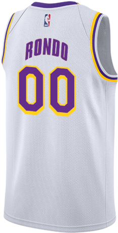 Los Angeles Lakers Rajon Rondo 2018-19 Association - Moe Wagner Lakers Jersey (360x480), Png Download