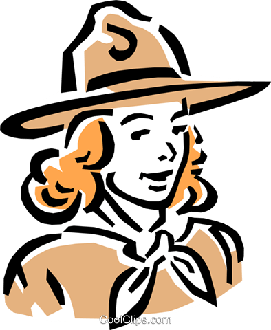 Girl Scout - Illustration (394x480), Png Download