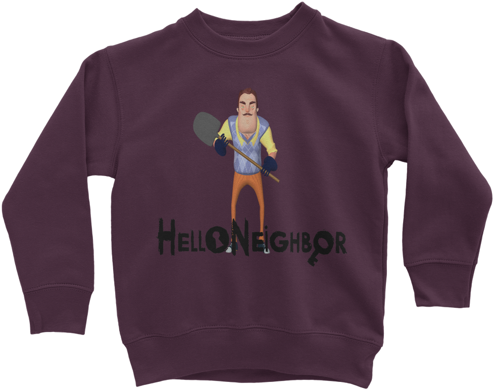 Hello Neighbor 1 ﻿classic Kids Sweatshirt - Crew Neck (1024x1024), Png Download