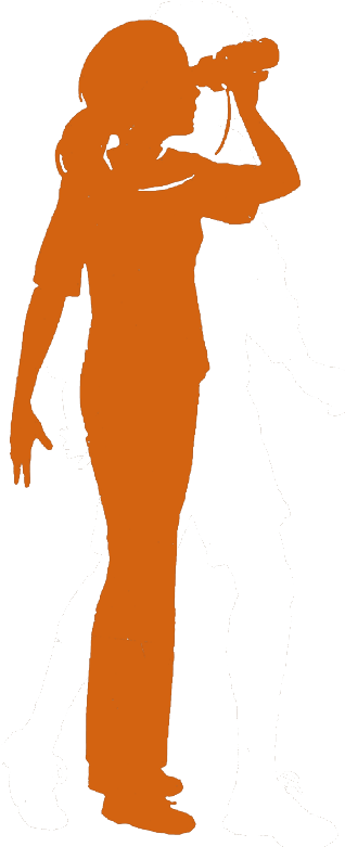 Girl Scout Senior Silhouette - Girl Scout Cadette (335x780), Png Download