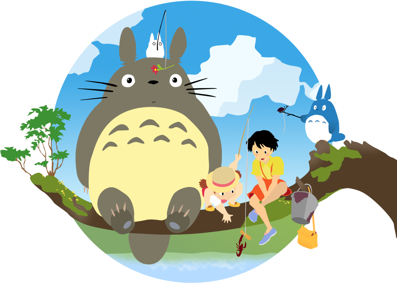 My Neighbor Totoro Vector By Firedragonmatty - My Neighbor Totoro Vector (1280x954), Png Download