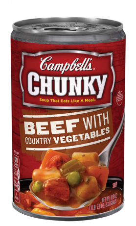 Campbell's Chunky Beef With County Vegetables Soup - Campbell's Chunky Beef With Country Vegetables Soup, (736x460), Png Download