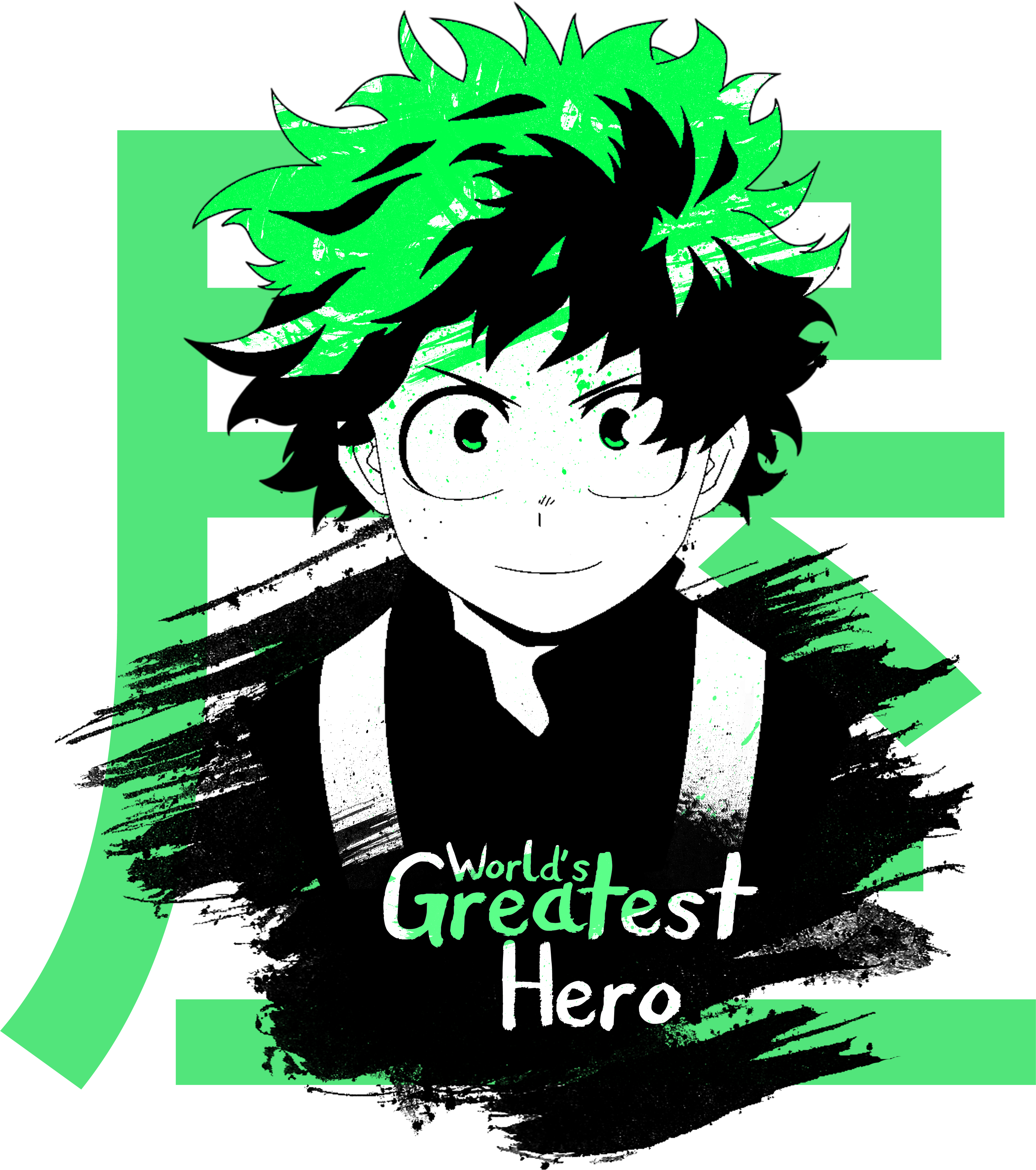 "this Is The Story Of How Izuku Midoriya Became The - My Hero Academia T Shirt Designs (5000x7000), Png Download