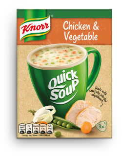 Quick Soup Chicken And Vegetable - Vegetable With Croutons Cup Soup (380x380), Png Download