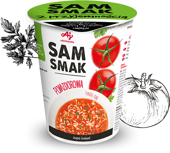 Rich In Flavor Tomato Soup With An Intense Tomato Flavor - Samsmak Pomidorowa Zupa Instant 64 G (770x568), Png Download