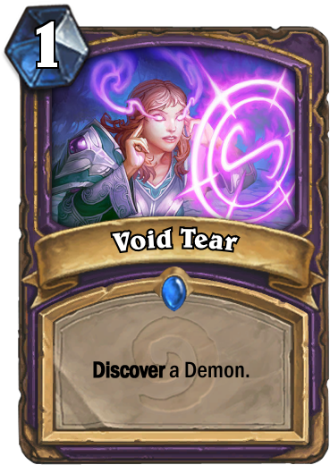 Simple Warlock Discover Card - Opponent Card Hearthstone (400x543), Png Download