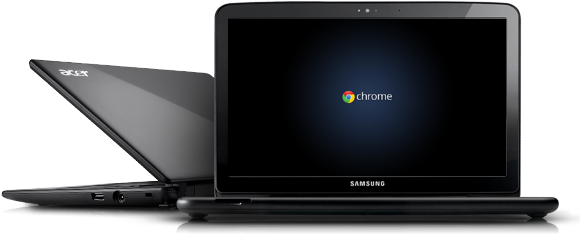 Acer And Samsung Chromebooks Now Up For Pre-order - Samsung Chromebook Black (599x255), Png Download