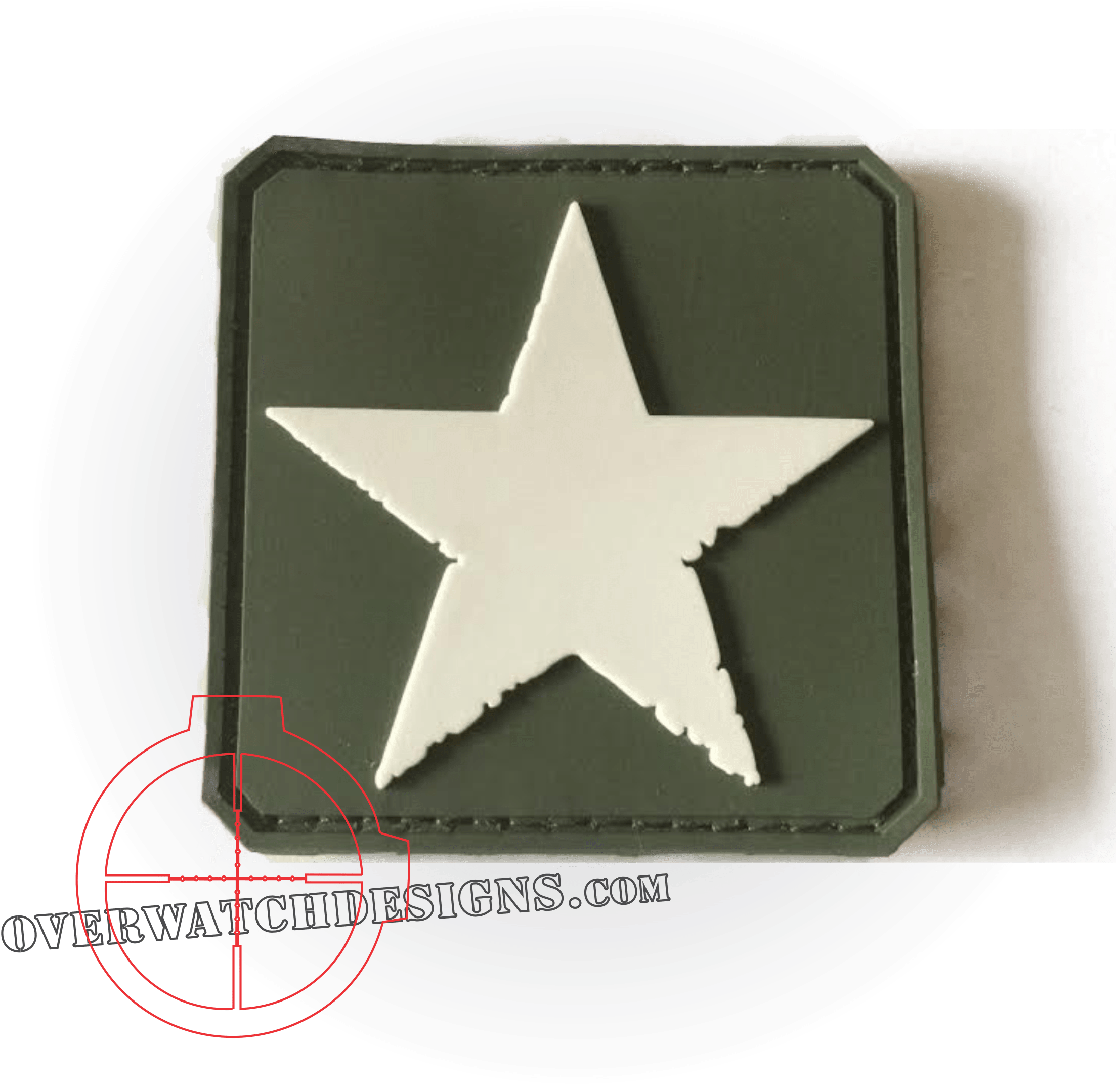 Star Patch, Green - Concealed Gun Cabinet Texas (2401x2393), Png Download