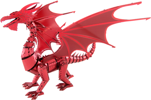 Picture Of Iconx Red Dragon - Metal Earth 3d (620x413), Png Download