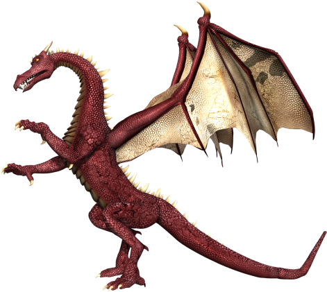 Dragon Silhouette Standing (500x500), Png Download