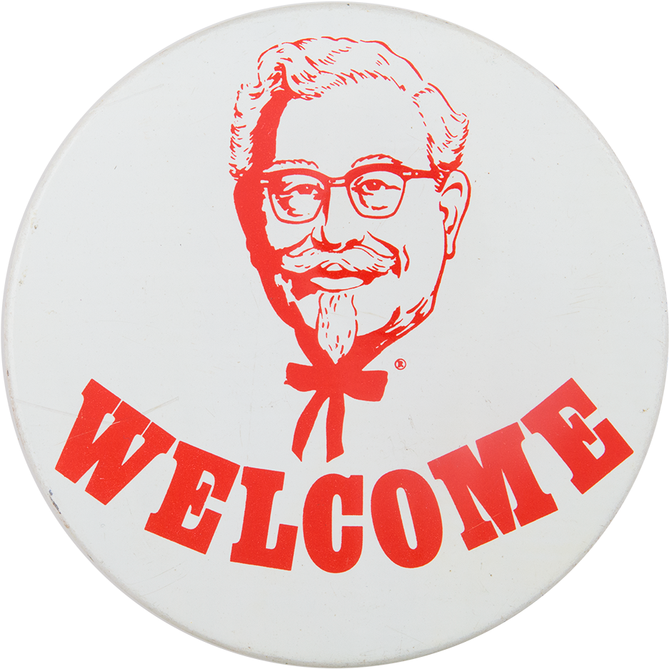 Kentucky Fried Chicken Welcome Advertising Button Museum - Circle (1000x984), Png Download