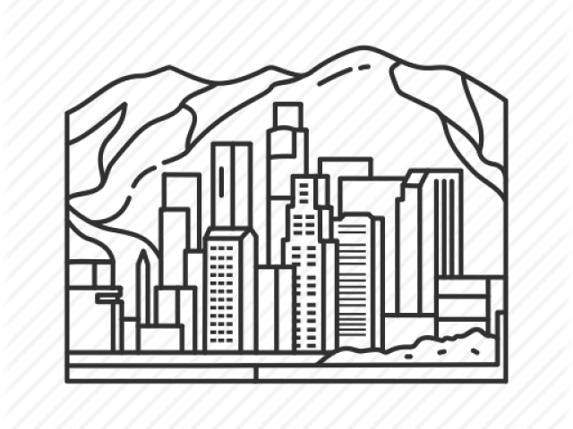 Drawn Skyline Los Angeles - Thumb (640x480), Png Download