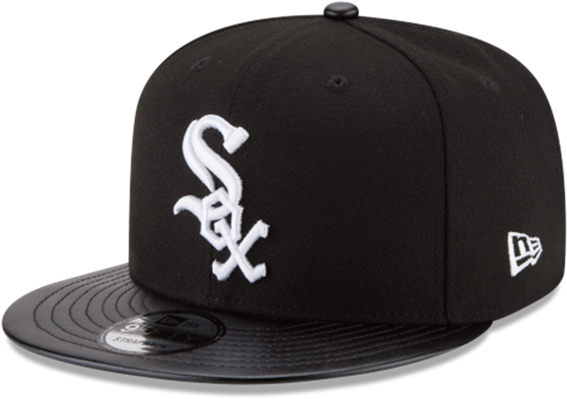 New Era 9fifty Chicago White Sox Sleek Strapback Black - Chicago White Sox Cap (819x529), Png Download