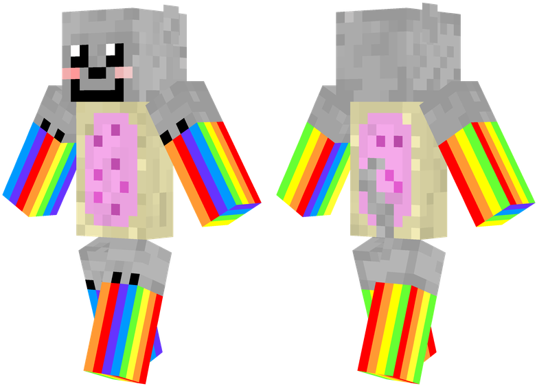 Nyan Cat - Poptart Cat Skin Minecraft (804x576), Png Download