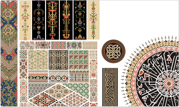 Vector Owen`s Grammar Of Ornament - Art Print: Turkish Mandala, 24x18in. (750x450), Png Download