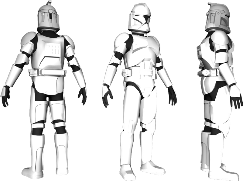 Http - //i538 - Photobucket - Com/albums/ff345/rundown - Clone Trooper Armor Model (800x595), Png Download