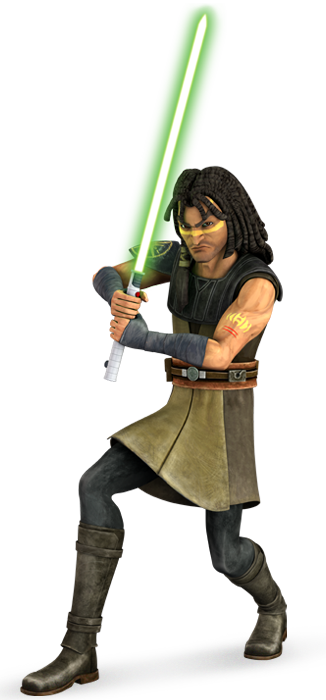 Quinlan Vos - Star Wars The Clone Wars (326x700), Png Download