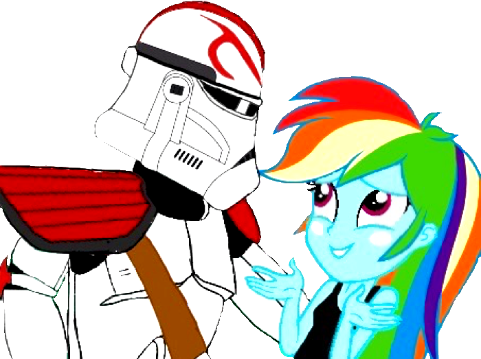 Slayguy, Blushing, Clone Trooper, Clone Wars, Crossover, - Captain Fordo (700x523), Png Download