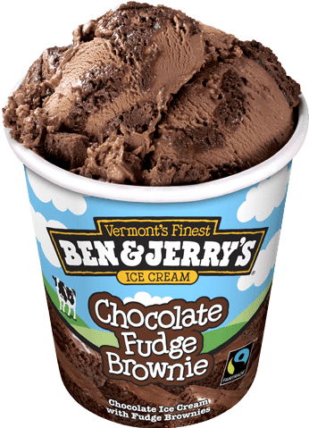 Ben & Jerry's Chocolate Fudge Brownie - Ben And Jerry Fish Food (374x479), Png Download