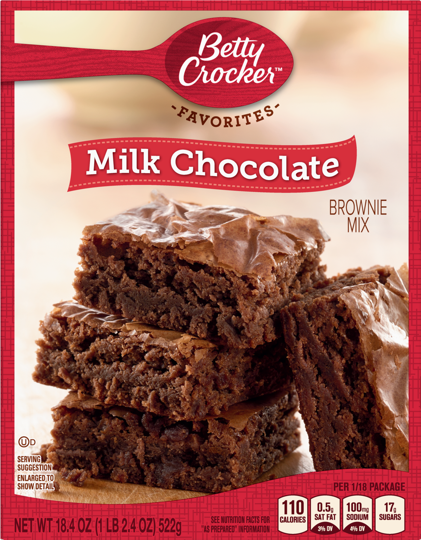 Betty Crocker Milk Chocolate Brownie Mix Family Size, (1800x1800), Png Download