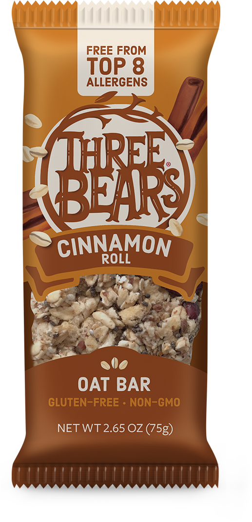 Sweet, Swirly Cinnamon Rolls Now Without The Sugar - Three Bears Cranberry Vanilla Oatmeal Cup (1000x1145), Png Download