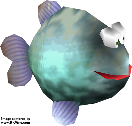 Game - Banjo Kazooie Bubble Fish (458x435), Png Download