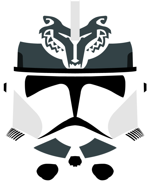 Wolfpack Phase Ii Clone Helmet By Pd Black Dragon On - Wolfpack Logo Star Wars (624x782), Png Download
