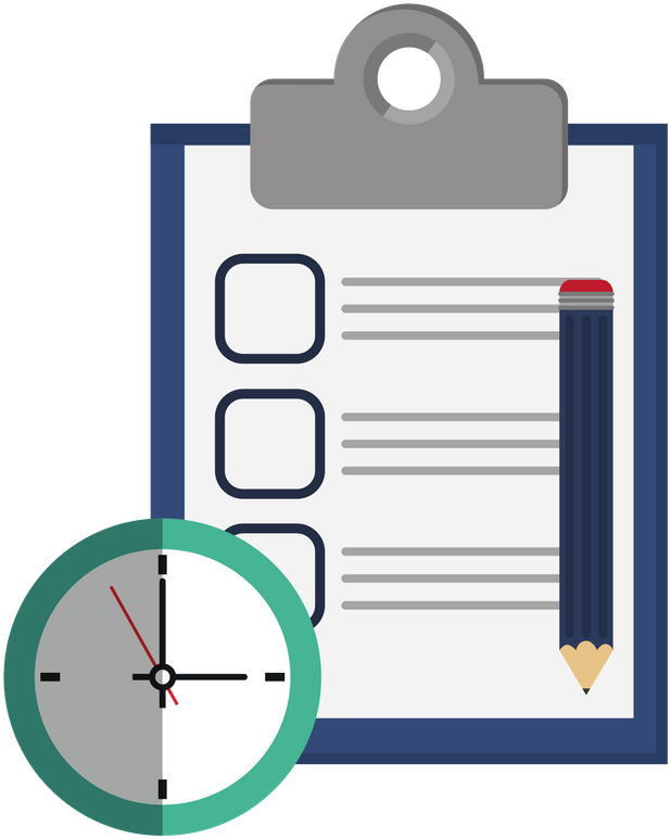 Checklist And Clock Icon - Icon (800x800), Png Download