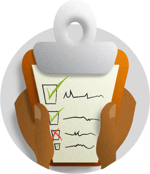 Hands Holding Checklist Of Statistics With Green Checks - Number (980x630), Png Download