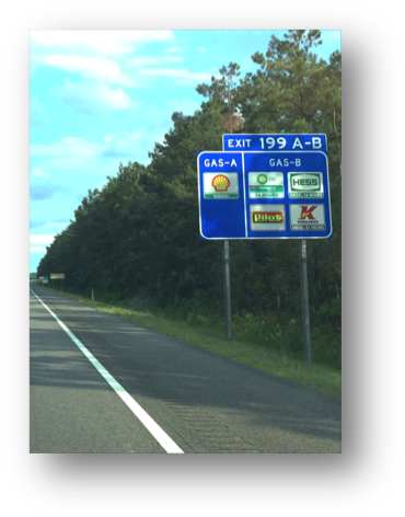Roadninja Interstate Services Sign - Highway (383x485), Png Download