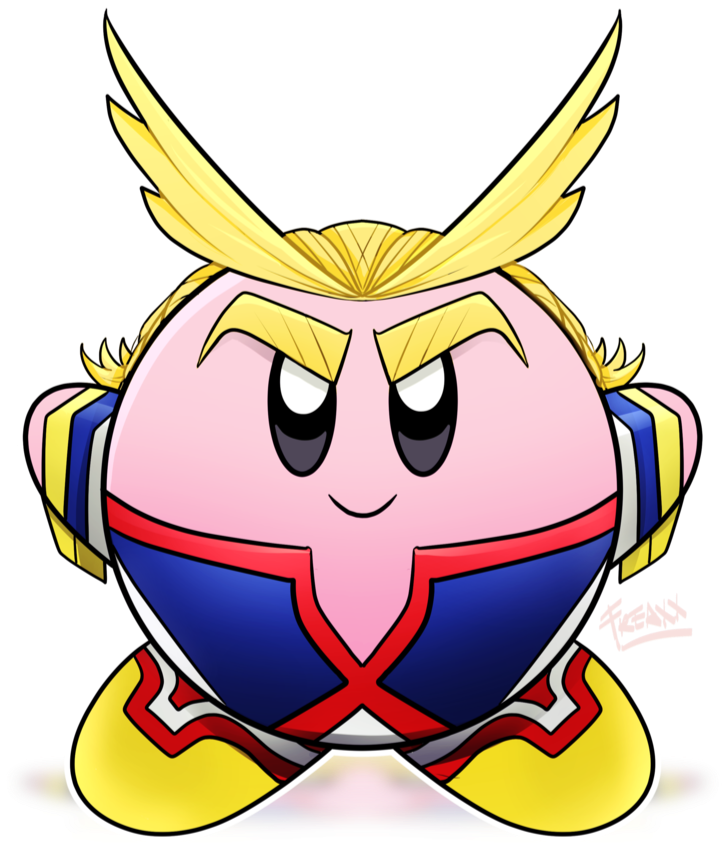 Artworkall Might Kirby - All Might Fan Art (894x894), Png Download