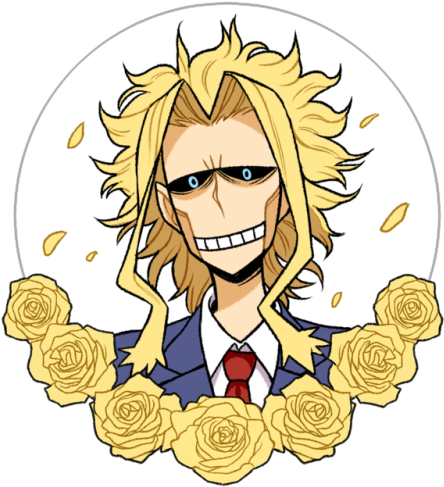 All Might / Toshinori Yagi / Boku No Hero Academia - Todo Esta Bien Porque Yo Estoy Aqui (500x625), Png Download