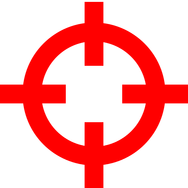 File - Crosshairs Red - Svg - Crosshair Svg (600x600), Png Download