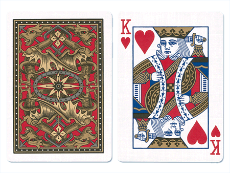 Bicycle Blue Dragon Playing Cards - Artisan White Playing Cards (450x338), Png Download