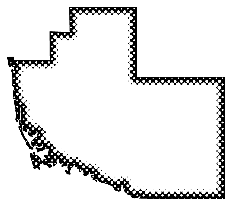 A Map Of Collier With Dots Reversed Out Of A Black - Map (768x681), Png Download