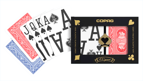 Copag Magnum Poker Size, Magnum Index Plastic Playing - Royal 100% Plastic Poker Size Cards 2 Deck (460x262), Png Download