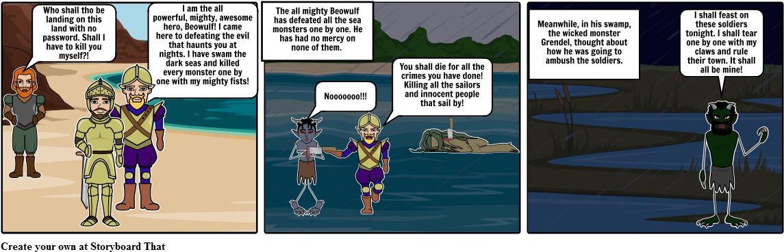 Beowulf (1164x385), Png Download